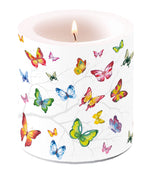 Candle SMALL - Colourful Butterflies