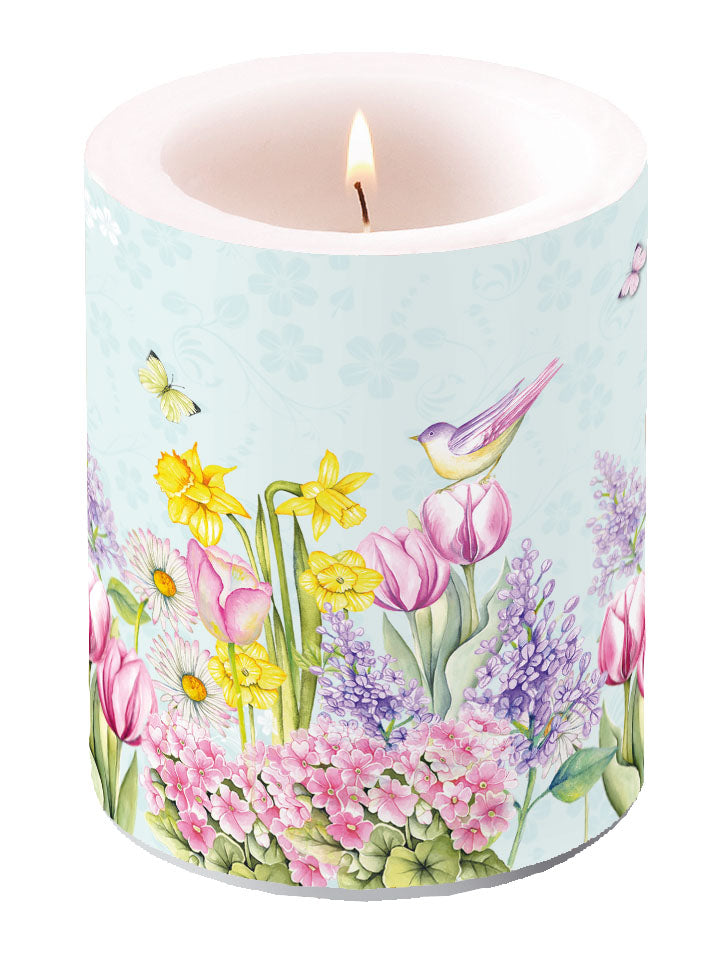 Candle LARGE - Blooming Garden TURQUOISE