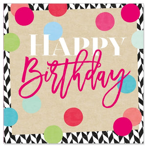 MINI Greeting Card (Birthday) - Birthday Party Dots