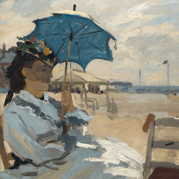 Lunch Napkin - Monet - Beach at Trouville (The National Gallery)