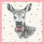 Lunch Napkin - Winter Fawn PINK