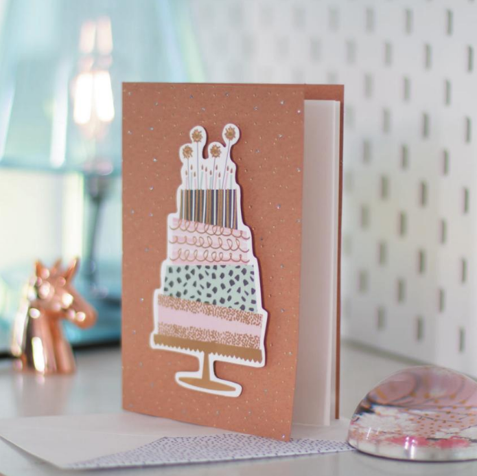 Greeting Card (Birthday) - 3D Birthday Cake (Organics)