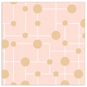 Lunch Napkin - Geo Lines and Dots PINK
