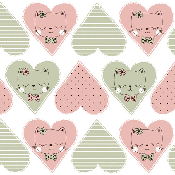 
                
                    Load image into Gallery viewer, Lunch Napkin - Sweet Heart Kitty
                
            
