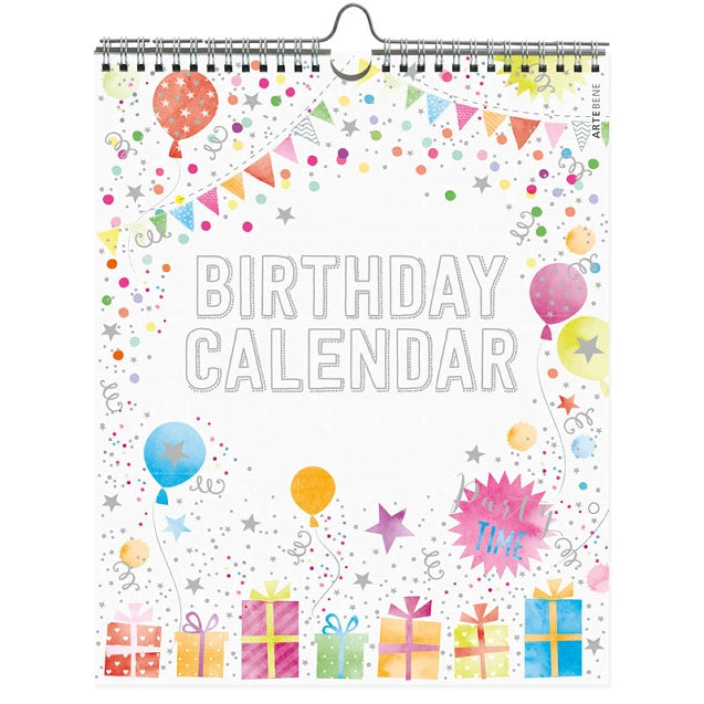 Birthday Calendar - Birthday Presents & Balloons