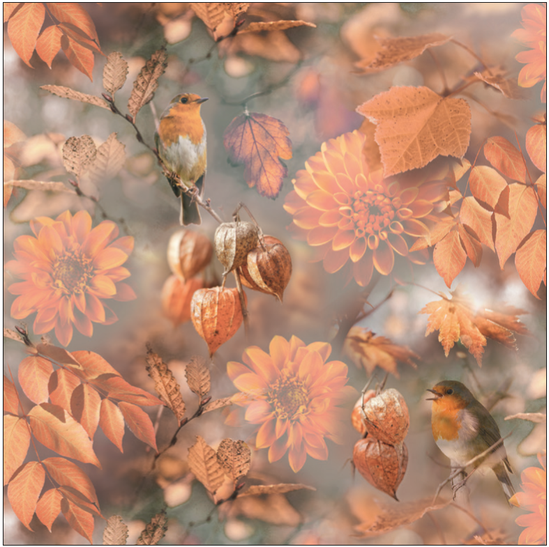 Lunch Napkin - Orange Autumn