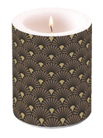 Candle LARGE - Art Deco BLACK-GOLD