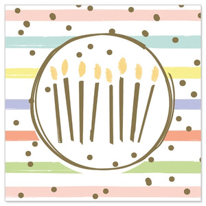 Carte de voeux MINI (Anniversaire) - Bougies d'anniversaire