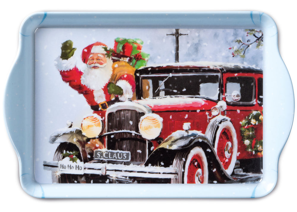 TRAY - Santa Automobile (15 x 23 cm)