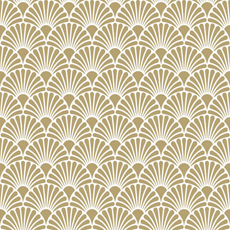 Cocktail Napkin - Art Deco GOLD/WHITE