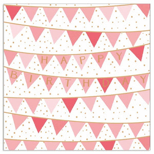 
                
                    Load image into Gallery viewer, Lunch Napkin - Happy Birthday Banner PINK
                
            