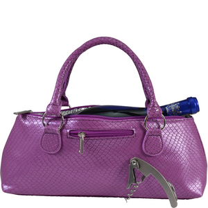 
                
                    Load image into Gallery viewer, Wine Clutch - LAVENDER BURMESE Insulated Single Bottle Wine Tote
                
            