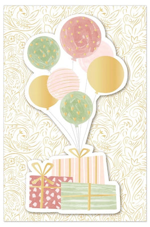Greeting Card (Birthday) - 3D Birthday Presents & Balloons