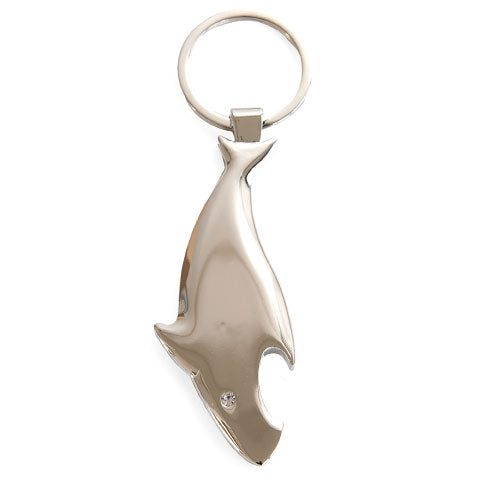 Key Chain - Mighty Shark with Jewel Accent