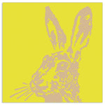 Lunch Napkin - Easter Bunny on YELLOW