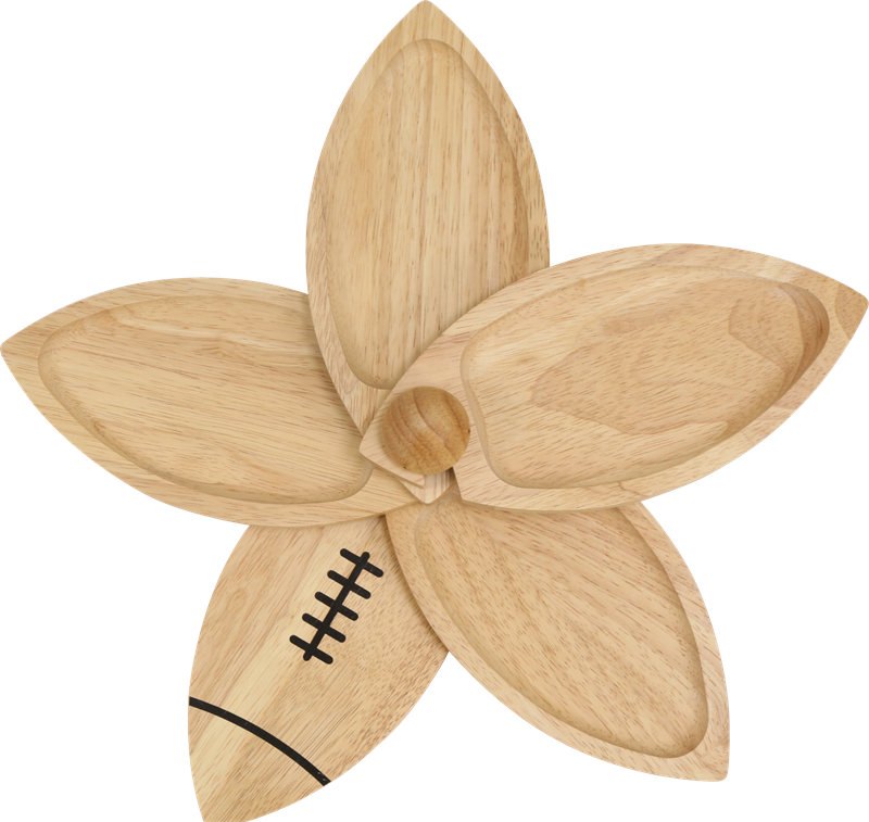 Wooden Appetizer Tray - FOOTBALL