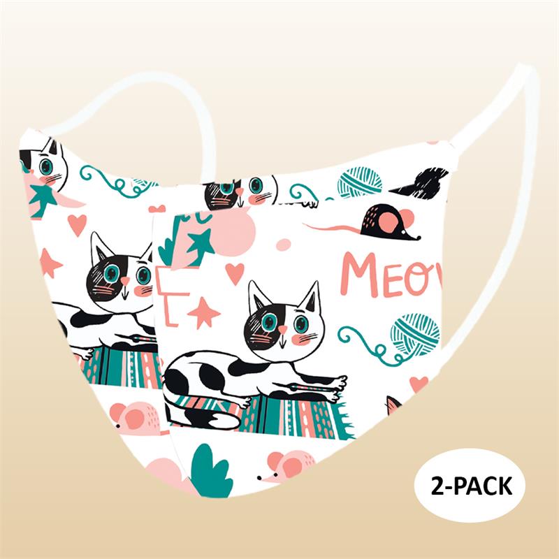 Face Mask - Meow (Kids) - 2 PACK
