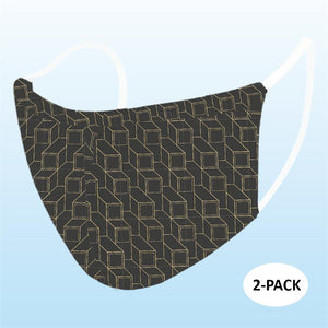 Face Mask - Geometric Square (Adult) - 2 PACK