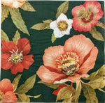 Cocktail Napkin - Winter Rose GREEN