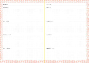
                
                    Load image into Gallery viewer, Weekly Planner (A5) - PINK-BLACK Classy Design
                
            