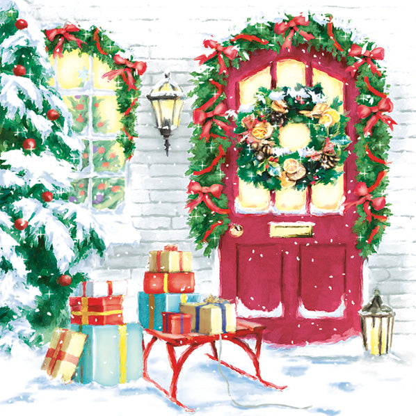 
                
                    Load image into Gallery viewer, Lunch Napkin - Christmas House and Gifts
                
            