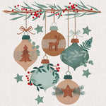 Lunch Napkin - Graphic Eco Baubles