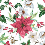 Serviette de table - Poinsettia aquarelle