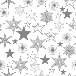 Lunch Napkin - Silver Stars