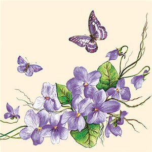 Lunch Napkin - Violet Flowers