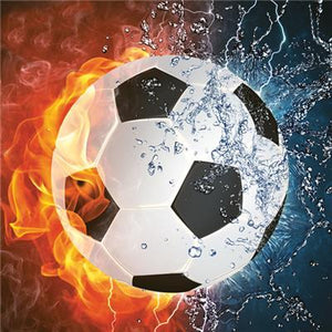 Lunch Napkin - Football on Fire & Water