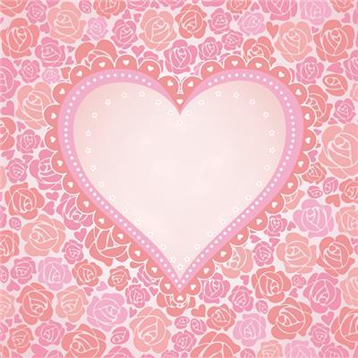 Lunch Napkin - Romantic Heart among Roses