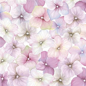 Lunch Napkin - Pink Hydrangea Pattern