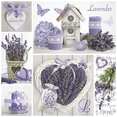 Lunch Napkin - Lavender Collage