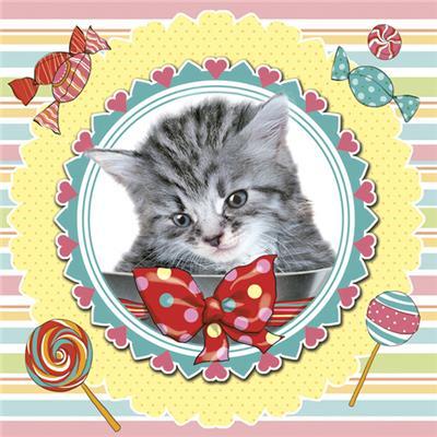 
                
                    Load image into Gallery viewer, Lunch Napkin - Sweet Kitten
                
            