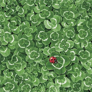 Lunch Napkin - Clover Background with Ladybug