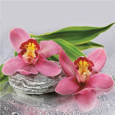 Lunch Napkin - Orchids on Stone