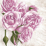 Serviette de table - Roses rose clair avec bourgeons