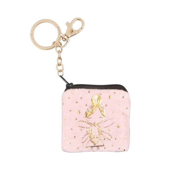 Key Chain - Coin Pouch PRINCESS FAIRY ON PINK