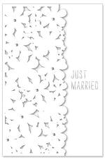 Greeting Card (Wedding) - Just Married with Florals (Laser Cut)