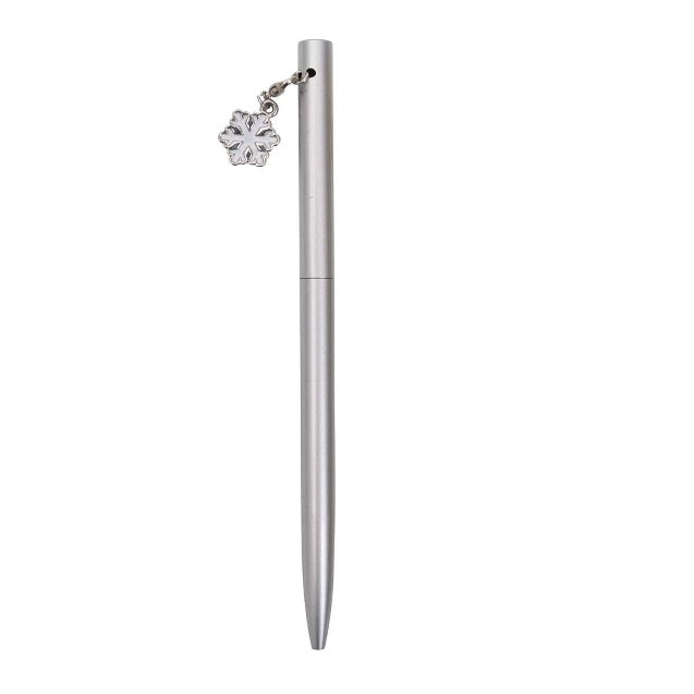 Writing Instrument - Luxury Pen with Snowflake Accent (SILVER)
