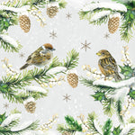 Lunch Napkin - Sparrows in Snow