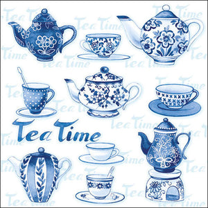 Lunch Napkin - Tea Moments BLUE