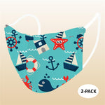 Face Mask - Nautical Icons (Kids) - 2 PACK