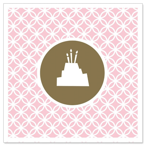 MINI Greeting Card (Birthday) - Birthday Cake PINK