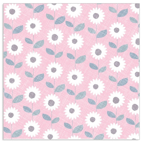Lunch Napkin - Flower Pattern PINK