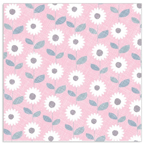 Lunch Napkin - Flower Pattern PINK