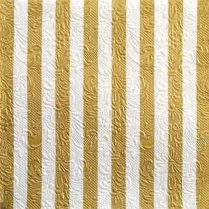 Lunch Napkin - Elegance Stripes GOLD/WHITE