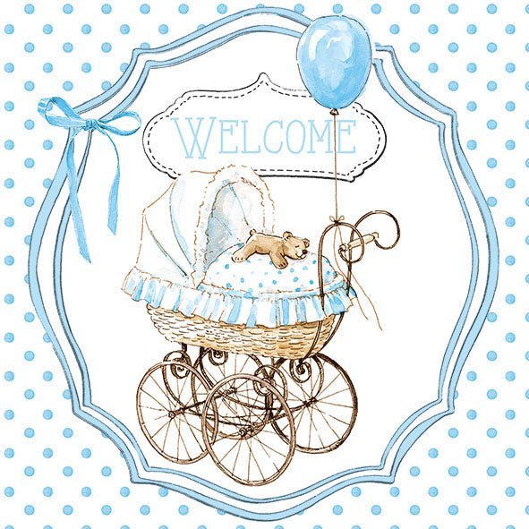 Lunch Napkin - Welcome BLUE