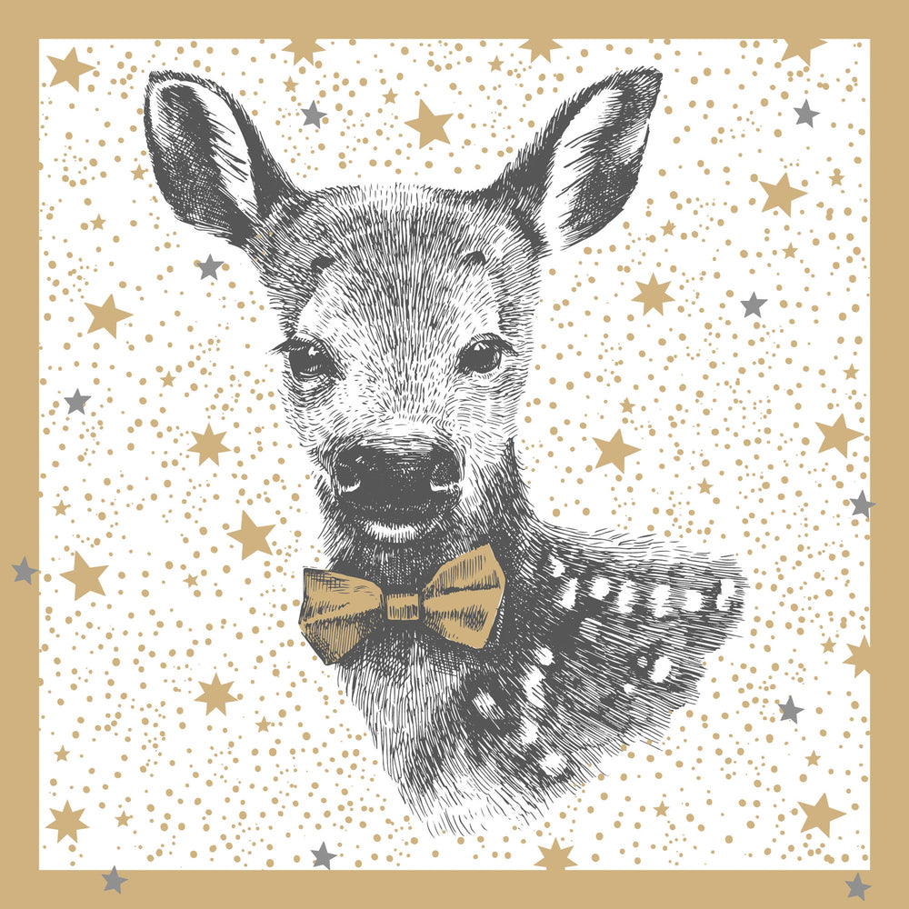 
                
                    Load image into Gallery viewer, Lunch Napkin - Winter Fawn GOLD
                
            