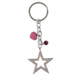 Key Chain - Star Assorted with Jewel Accents